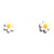 Daisy Flower Studs, Kingston, tomfoolery 
