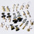 Black Hand-Painted Pom Pom Drop Earrings, Kingston, tomfoolery