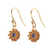 Gold Gemstone Dahlia Drop Earrings, Amanda Coleman, tomfoolery