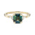 Lyon Teal Sapphire and Tapered Diamond Ring, tf House - Art Echo, tomfoolery