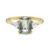 TRIO Light Green Grey Cushion Sapphire & Diamond Three Stone Ring, tf House - Infinite, tomfoolery