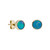 Deep Blue Opal Round Studs, OPAL, tomfoolery
