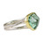 Large Irregular Green Amethyst Double Band Ring, Margoni, tomfoolery