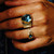 Irregular Blue Topaz Wide Statement Ring, Margoni, tomfoolery