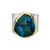 Irregular Blue Topaz Wide Statement Ring, Margoni, tomfoolery