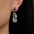 Oxidised Silver & Pearl Irregular Drop Earrings