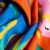 Square Flower Scarf Orange Multi, Inoui Editions, tomfoolery