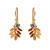 Gold Leaves & Tourmaline Hook Earrings, Amanda Coleman, tomfoolery