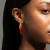 Lipstick Red Luminous Lucite Claw Earrings, Alexis Bittar, tomfoolery