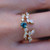 Teal Sapphire & Diamond Namika Ring, Irena Chmura, tomfoolery