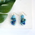 Kantha Azure Dangle Cluster Earrings, WorldFinds, tomfoolery