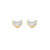 Gold Duo Marquise Diamond Heart Studs, tf House - Diamonds, tomfoolery
