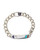 Bidziil Inlay Curb Chain Bracelet in Silver, Scosha, tomfoolery