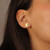 Gold Asymmetric Lottie Sapphire Earrings, Sarah Straussberg, tomfoolery