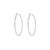 White Gold Slim White Diamond Pave Round Hoops, tf House - Diamonds, tomfoolery