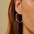 White Gold Slim White Diamond Pave Round Hoops, tf House - Diamonds, tomfoolery