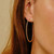 Slim White Diamond Pave Oval Large Hoops, tf House - Diamonds, tomfoolery