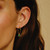 Gold Emerald Drop Hoop Earrings, tf House Reverie, tomfoolery