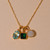 Gold Aquamarine Pendant, tf House Reverie, tomfoolery