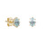 Gold Aquamarine Studs, tf House - Reverie, tomfoolery
