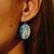 Resin Coated Oval Drop Earrings in Dusty Blue, Leigh Patterson, tomfoolery
