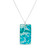 Resin Coated Rectangle Pendant in Aqua Blue, Leigh Patterson, tomfoolery