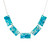 Resin Coated Rectangle Statement Necklace in Aqua Blue, Leigh Patterson, tomfoolery