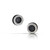 Oxidised Silver Circle Border Studs, Heather Guidero, tomfoolery