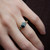 One-Of-A-Kind Teal Sapphire & Champagne Diamond Dryad V Ring, Irena Chmura, tomfoolery