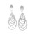 Silver Harmonious Graduated Oval Drop Earrings, Tezer, tomfoolery