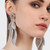 Silver Leaf Beaded Earrings, Olivia Dar, tomfoolery