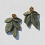 Sage Green Leaf Beaded Earrings