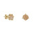 Gold Pebble Round Rutilated Quartz Studs, tf House - Pebble, tomfoolery London