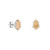 Silver Pebble Oval Rutilated Quartz Studs, tf House - Pebble, tomfoolery London