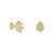 Gold Pebble Oval Prehnite Studs, tf House - Pebble, tomfoolery London