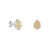 Silver Pebble Oval Prehnite Studs, tf House - Pebble, tomfoolery London