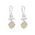 Silver Pebble Prehnite Balance Drop Earrings, tf House - Pebble, tomfoolery London