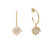 Gold Pebble Rutilated Quartz Drop Hoops, tf House - Pebble, tomfoolery London