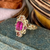Pink & Orange Gemstone Totem Ring, Ciara Bowles, tomfoolery