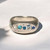 Alex Signet Ring Pewter in Aqua, Mia Vilcins, tomfoolery