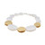 Silver & Gold Pebble Bracelet, Deco Echo, tomfoolery