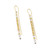 Gold & Silver Cubicle Drop Earrings, Deco Echo, tomfoolery