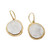 Silver & Gold Double Circle Drop Earrings, Deco Echo, tomfoolery