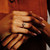 TRIO Salt & Pepper Grey Hex Rose Cut Diamond Three Stone Ring