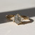 TRIO Salt & Pepper Grey Hex Rose Cut Diamond Three Stone Ring, tf house - Infinite, tomfoolery