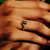 TRIO Radiant Teal Sapphire & Trillion Diamond Three-Stone Ring, tf house - Infinite, tomfoolery