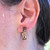 Medium London Plane Bronze Hoops, Issy White, tomfoolery