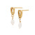 Dio Gold Pearl Drop Earrings, Loveness Lee, tomfoolery
