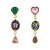 Smoky Quartz Three Charm Moving Drop Earrings, Grainne Morton, tomfoolery