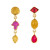 Chalcedony Three Charm Moving Drop Earrings, Grainne Morton, tomfoolery